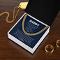 Daddy / My Hero / Cuban Link Chain / Personalized Message Card