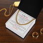 To My Son / Laugh, Love, Live / Gift from Mom / Gift from Dad / Cuban Link Chain / Personalized Message Card