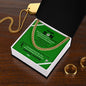 To My Son / Number One Soccer Player / Gift from Mom / Gift from Dad / Cuban Link Chain / Personalized Message Card