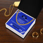 To My Son / Number One Wrestler / Gift from Mom / Gift from Dad / Cuban Link Chain / Personalized Message Card