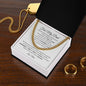 For My Dad / My Hero, My Rock / Cuban Link Chain / Personalized Message Card
