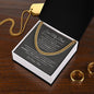 For My Dad / Cuban Link Chain / Personalized Message Card