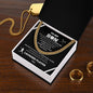 To My Son / Number One LaCross Player / Gift from Mom / Gift from Dad / Cuban Link Chain / Personalized Message Card