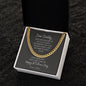 Dear Daddy / Happy 1st Father's Day / Cuban Link Chain / Personalized Message Card