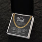 To My Dad / Cuban Lin Chain / Personalized Message Card