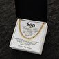 To My Son / Cuban Link Chain / Personalized Message Card