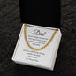 Dad / Gift from Daughter / Cuban Link Chain / Personalized Message Card