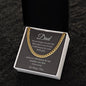 Dad / Gift from Daughter / Cuban Link Chain / Personalized Message Card