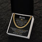 Son / Cuban Link Chain / Personalized Message Card