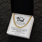 To my Dad / Cuban Link Chain / Personalized Message Card