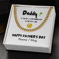 Daddy We'd Pick You / Happy Father's Day / Cuban Link Chain / Personalized Message Card