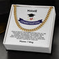 Graduation Gift for Him / Cuban Link Chain / Personalized Message Card