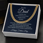 Dad / Happy Father's Day / Cuban Link Chain