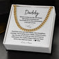 Daddy / Dad to be / Cuban Link Chain / Personalized Message Card