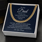 To My Dad / Cuban Link Chain / Personalized Message Card