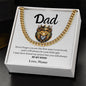 Dad / Always Be My King / Gift from Daughter / Cuban Link Chain/ Personalized Message Card