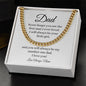 Dad / Gift from Daughter / Cuban Link Chain / Personalized Message Card