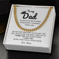 To my Dad / Cuban Link Chain / Personalized Message Card
