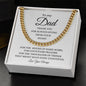 To My Dad / Cuban Link Chain / Personalized Message Card
