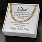 Dad / Happy Father's Day / Gift from Daughter / Cuban Link Chain