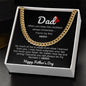 Dad / Number 1 Hero / Happy Father's Day / Cuban Link Chain
