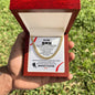 To My Son / Number One Hockey Player / Gift from Mom / Gift from Dad / Cuban Link Chain / Personalized Message Card