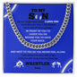 To My Son / Number One Wrestler / Gift from Mom / Gift from Dad / Cuban Link Chain / Personalized Message Card