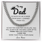 To my Dad / Cuban Link Chain / Personalized Message Card
