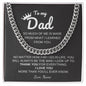 To My Dad / Cuban Lin Chain / Personalized Message Card
