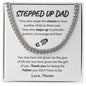 Stepped Up Dad / Cuban Link Chain/ Personalized Message Card