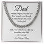 Dad / Gift from Daughter / Cuban Link Chain / Personalized Message Card