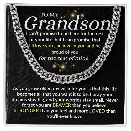To My Grandson / Cuban Link Chain