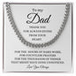 To My Dad / Cuban Link Chain / Personalized Message Card
