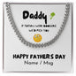 Daddy We'd Pick You / Happy Father's Day / Cuban Link Chain / Personalized Message Card