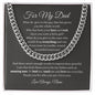 For My Dad / Cuban Link Chain / Personalized Message Card