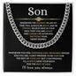 Son / Cuban Link Chain / Personalized Message Card
