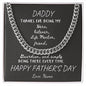 Daddy / Happy Father's Day / Gift from Daughter / Gift from Son / Cuban Link Chain / Personalized Message Card