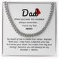 Dad / Number 1 Hero / Cuban Link Chain