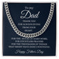 Dad / Happy Father's Day / Cuban Link Chain