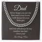 Dad / Gift from Daughter / Cuban Link Chain / Personalized Message Card