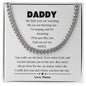 Daddy / My Hero / Cuban Link Chain / Personalized Message Card