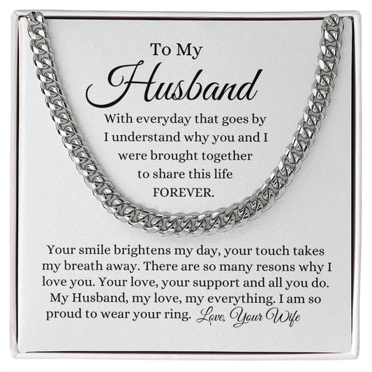 To My Husband / Cuban Link Chain
