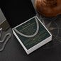 To My Son / Live, Love, Laugh / Gift from Mom / Gift from Dad / Cuban Link Chain / Personalized Message Card