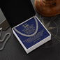 My Dear Son / I Love You / Gift from Mom / Gift from Dad / Cuban Link Chain / Personalized Message Card
