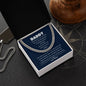 Daddy / My Hero / Cuban Link Chain / Personalized Message Card