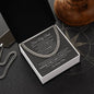 For My Dad / Cuban Link Chain / Personalized Message Card