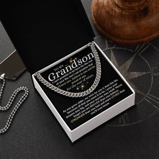 To My Grandson / Cuban Link Chain