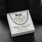 To My Son / Cuban Link Chain / Personalized Message Card