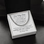 For My Dad / Cuban Link Chain / Personalized Message Card