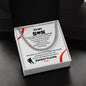 To My Son / Number One Hockey Player / Gift from Mom / Gift from Dad / Cuban Link Chain / Personalized Message Card
